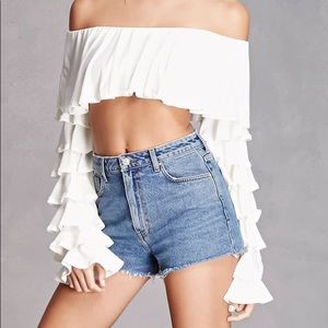 Tiered Ruffle Crop Top